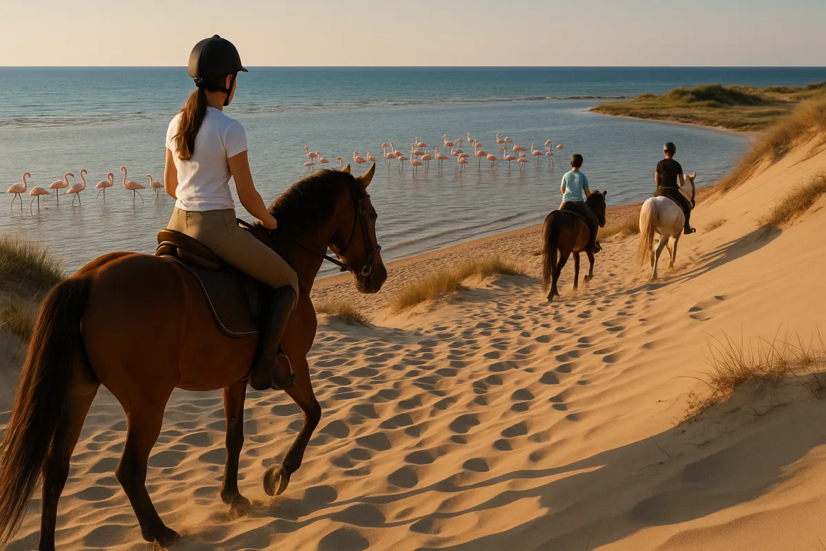Esperienze a cavallo sulle dune di Torre Canne: il momento migliore per avvistare fenicotteri rosa