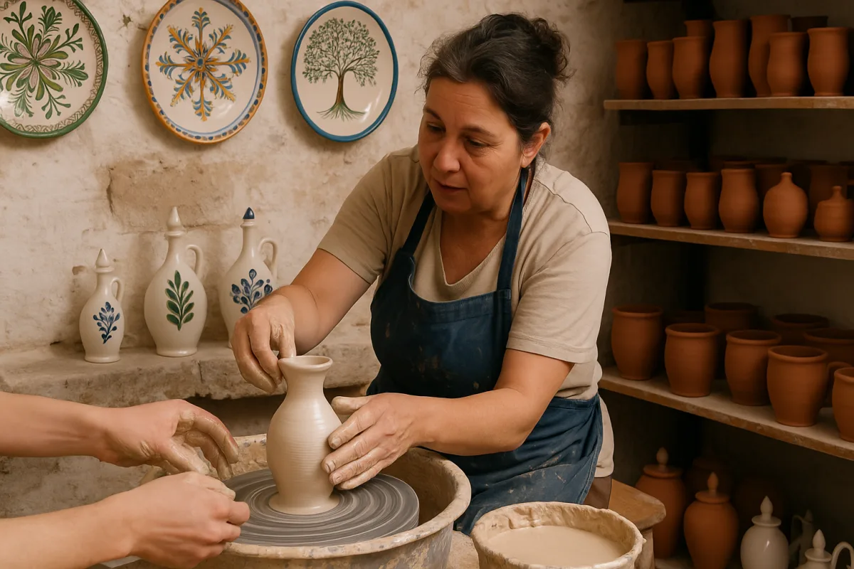 Cosa rende speciale un workshop di ceramica a Grottaglie? Manualità, tradizione e souvenir personalizzato