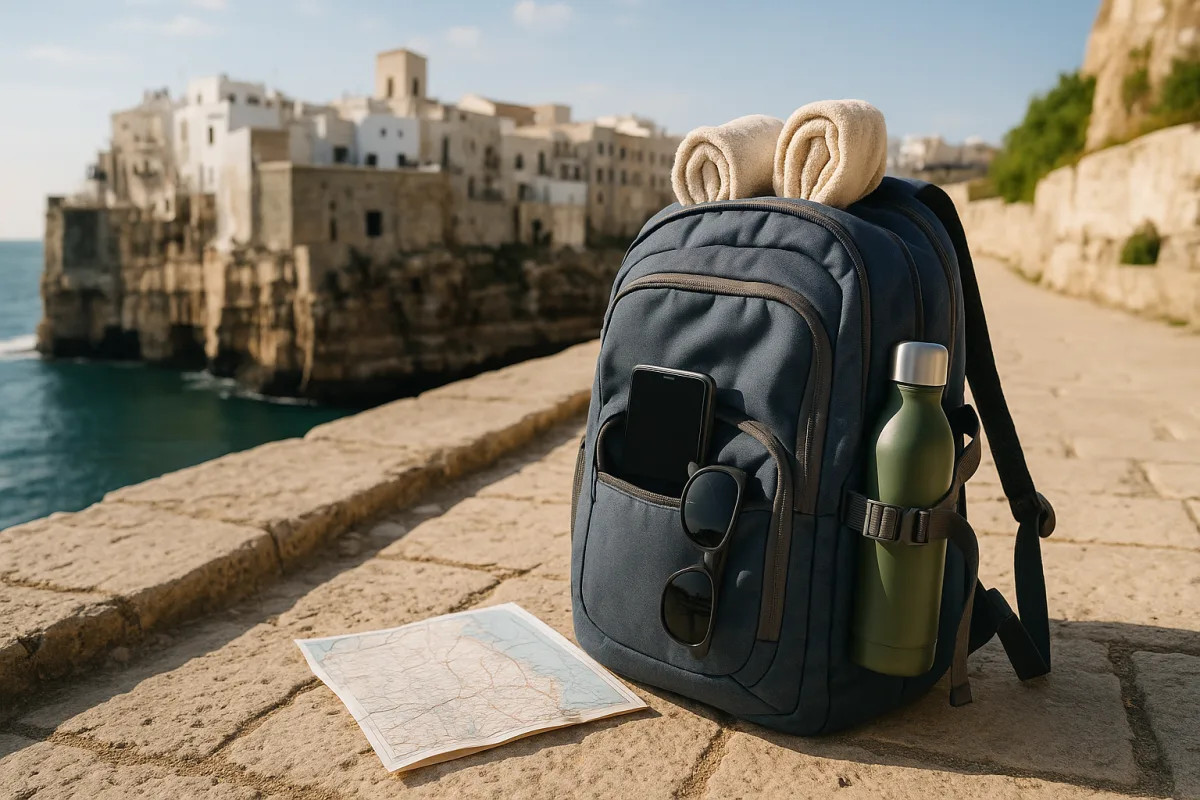 Zaino intelligente per un road trip in Puglia: la lista delle cose davvero utili che nessuno elenca