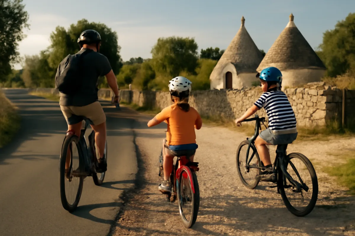 Valle d'Itria in bici con bambini: i fondi stradali che cambiano tutto sul percorso
