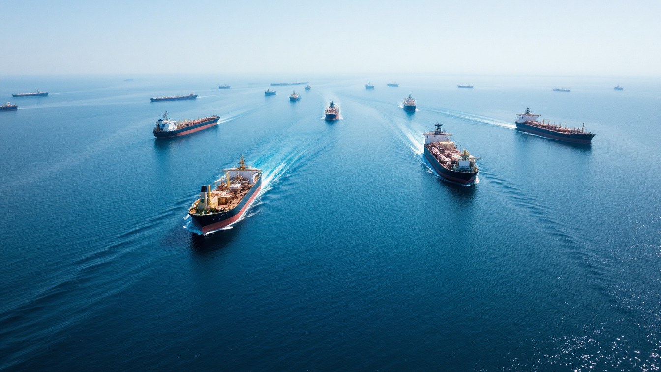 Navi petroliere in transito nello Stretto di Hormuz