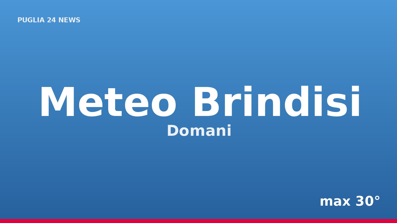 Meteo Brindisi, Domani