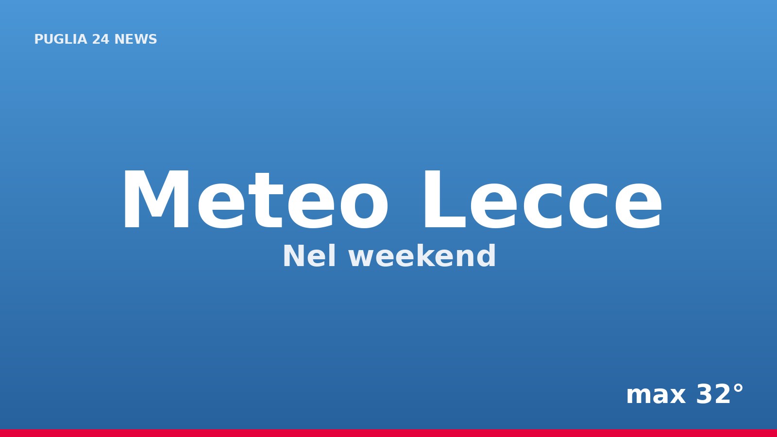 Meteo Lecce, Nel weekend